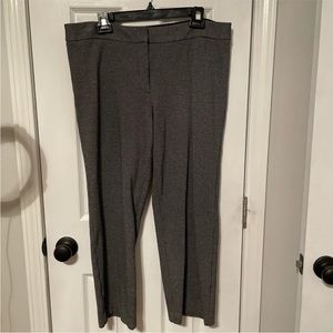 Talbots 12 Black Herringbone Pattern Slacks Business Casual Fabric Knit In Italy